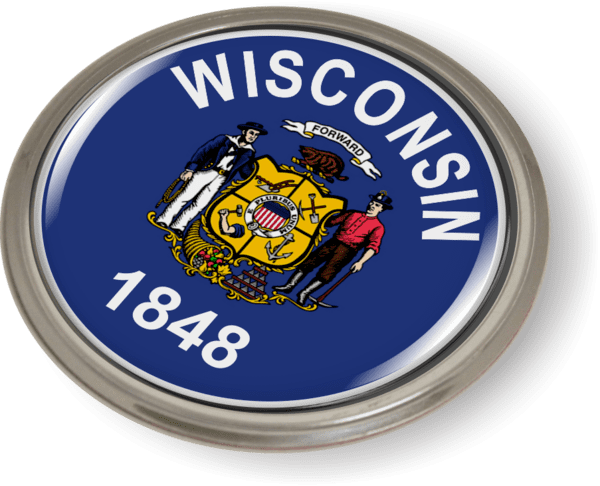 Wisconsin - State Flag Emblem